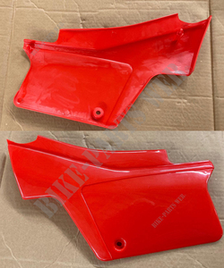 Side cover, left Honda XL250R 1982 red color R110 - CACHE LATERAL G XL250RC R110